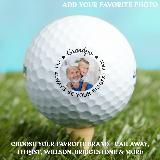 Pelotas De Golf GRANDPA moderno - Regalos Golfer - Foto personaliz (Subido por el creador)