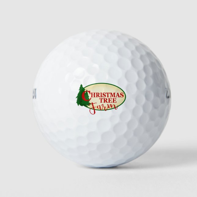Pelotas De Golf Granja de árbol de Navidad (Anverso)