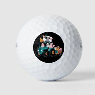 Pelotas De Golf Granja de Tractor de Navidad Divertido Día Festivo