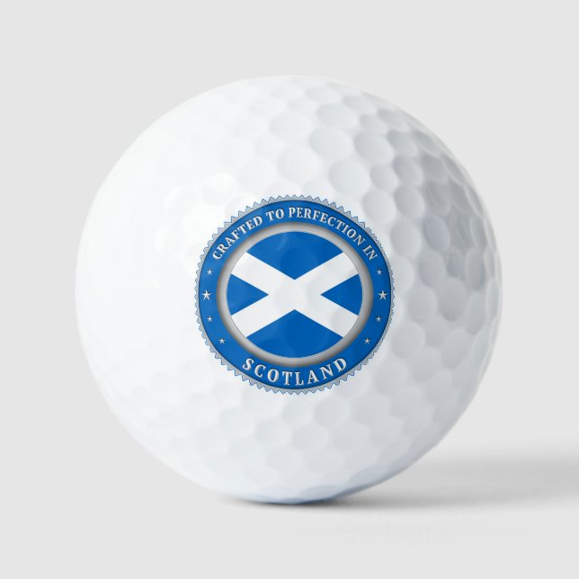 Pelotas De Golf Graviado A La Perfección En Escocia (Anverso)