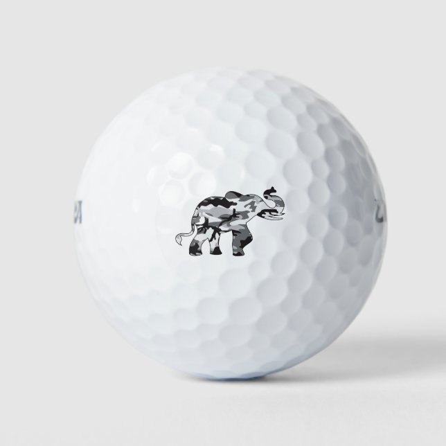 Pelotas De Golf Gray-Camoflauge-Elephant (Anverso)
