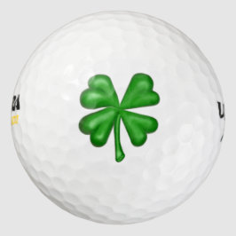 Pelotas De Golf Green Four Leaf Clover Shamrock