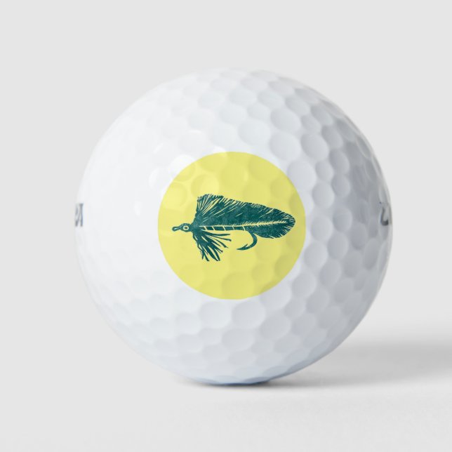 Pelotas De Golf Green Matuka streamer, fly tying, fly fish art (Anverso)