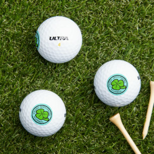 Pelotas De Golf Green Shamrock Saint Patrick's Day Floral Art