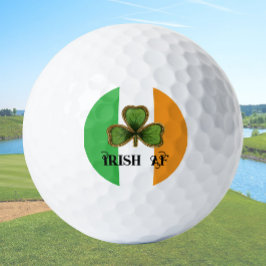 Pelotas De Golf Green Vintage Shamrock Irish AF St Patrick's Day