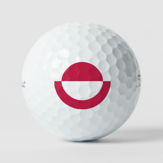 Pelotas De Golf Greenland Flag Emblem (Anverso)