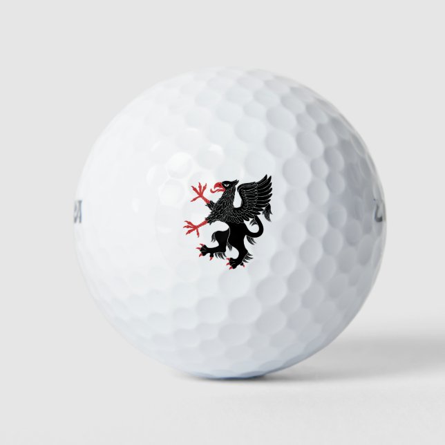 Pelotas De Golf Griffin Rampant Sable (Anverso)