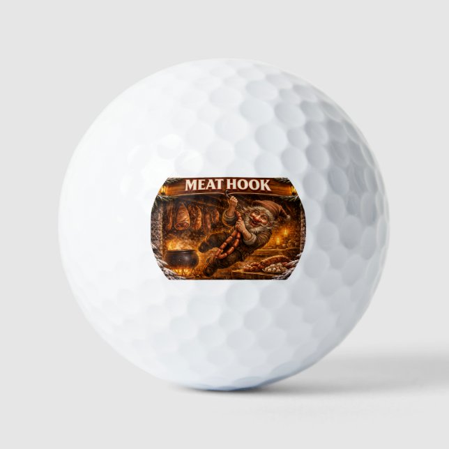 Pelotas De Golf Grillete de carne islandés Yule Lad (Anverso)