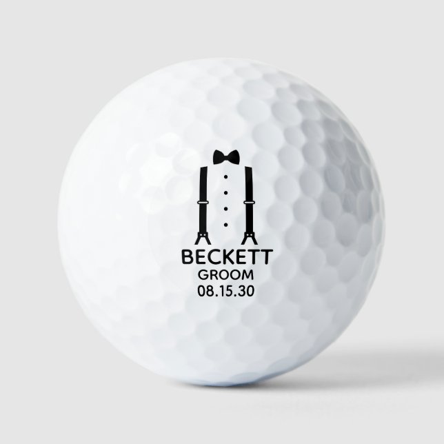 Pelotas De Golf Groom Black Tie Golf Balls (Anverso)