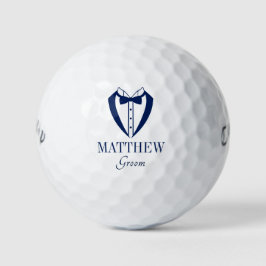 Pelotas De Golf Groom Blue Tuxedo With Bow Tie