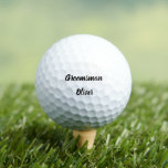 Pelotas De Golf Groomsman Black Custom Name Gifts Boda<br><div class="desc">Bella caligrafía,  bolas de golf Groomsman en blanco y negro. Perfecto para favores de boda.</div>