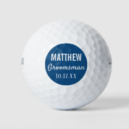 Pelotas De Golf Groomsmen moderna tipografía favorece la boda