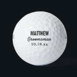 Pelotas De Golf Groomsmen moderna tipografía favorece la boda<br><div class="desc">¡Para el novio al que le gusta jugar al golf! Estas pelotas de golf son el favor o regalo perfecto para los golfistas de su boda, ya sea para su fiesta de soltero o para su día de boda. Personalice cada pelota de golf con el nombre de cada jugador y...</div>