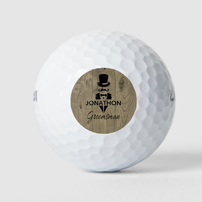 Pelotas De Golf Groomsmen personalizado (Anverso)