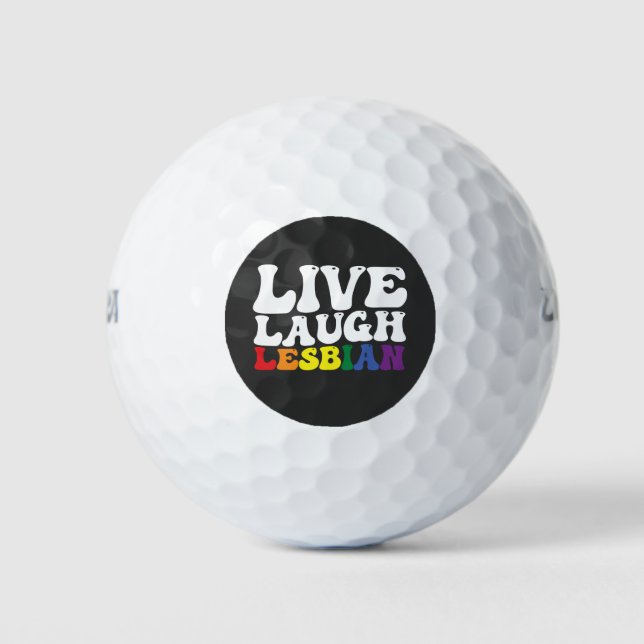 Pelotas De Golf Groovy Live Laude Orgullo LGBT Lesbiana (Anverso)
