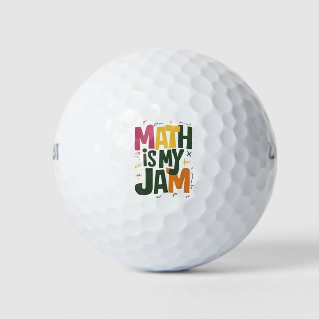 Pelotas De Golf Groovy Math es mi jam primer día de regreso a clas (Anverso)