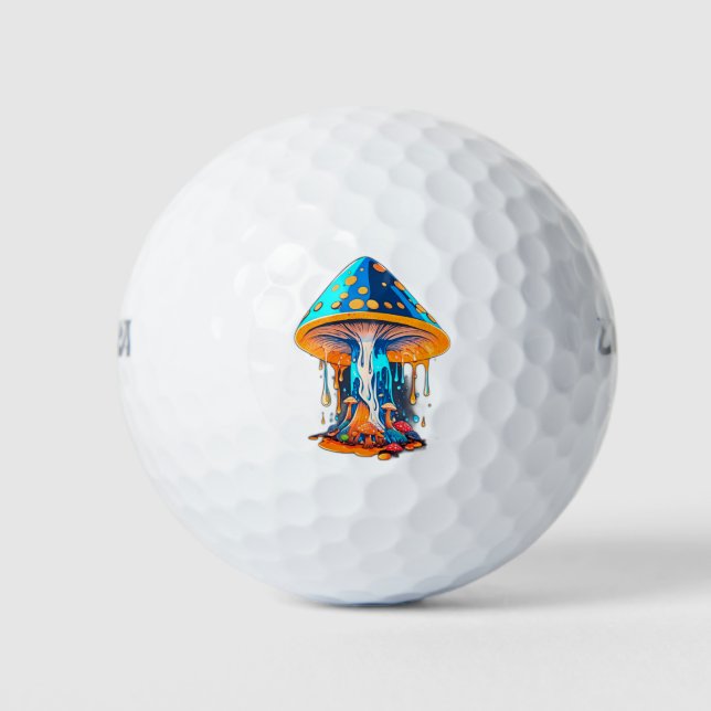 Pelotas De Golf Groovy Mushroom Dreams: High-Detail (Anverso)