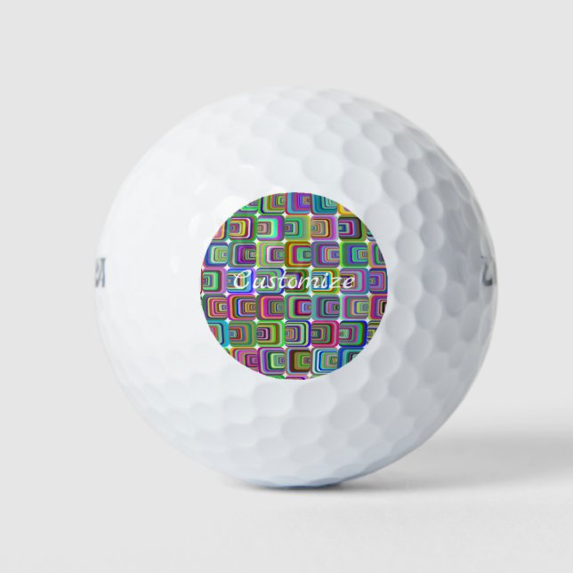 Pelotas De Golf Groovy psicodélico estilo hippie Thunder_Cove (Anverso)