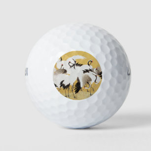 Pelotas De Golf Grúas japonesas de rebaño Vintage Pájaro Rico Clás