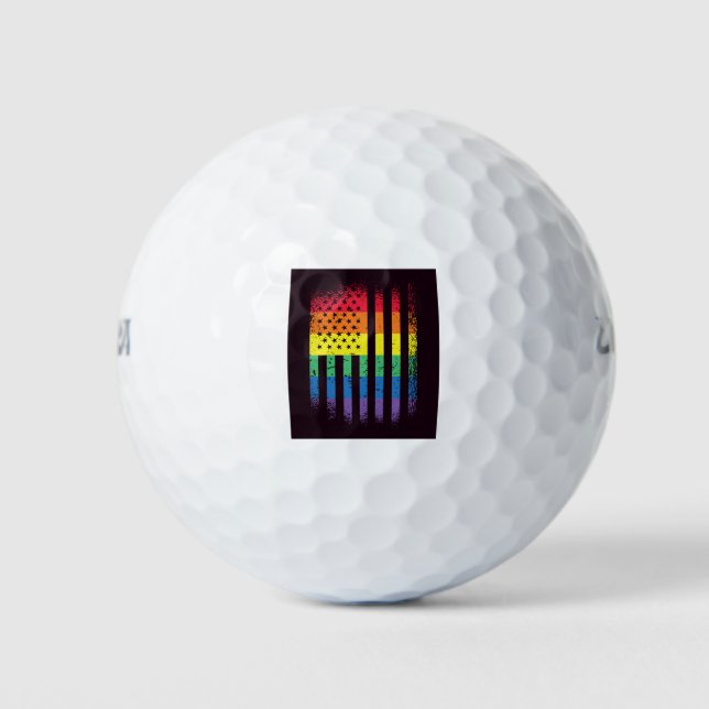 Pelotas De Golf Grunge del Orgullo Americano (Anverso)