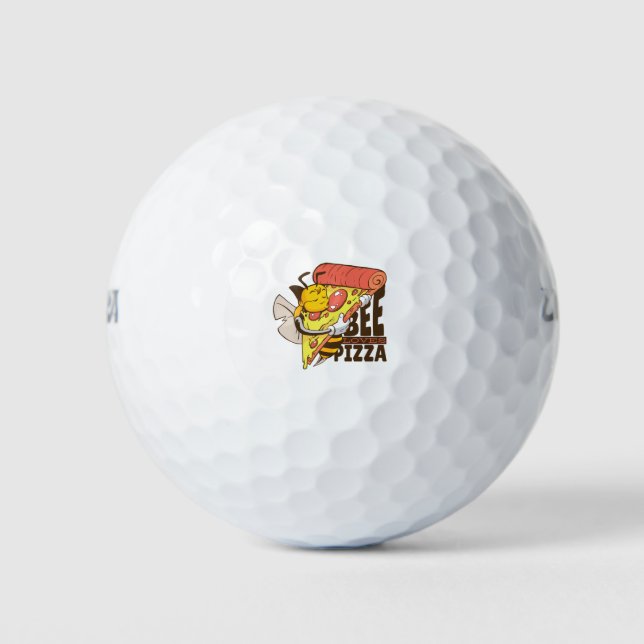 Pelotas De Golf Guay Bee Loves Pizza Puns (Anverso)