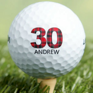 Pelotas De Golf Guay Golfer Gift 30th Birthday diseño de yeso rojo