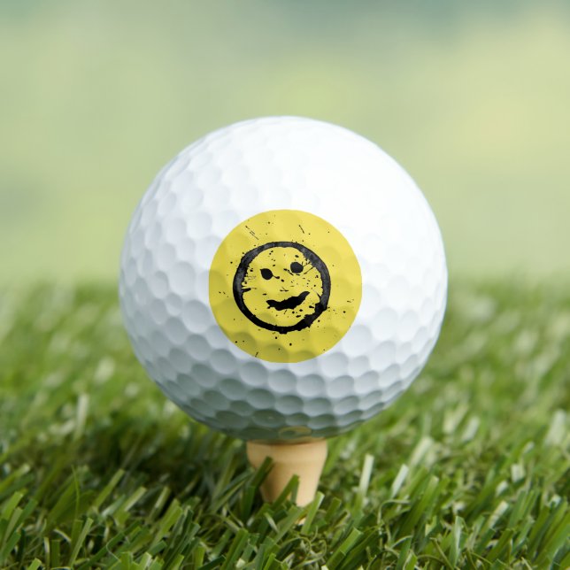 Pelotas De Golf Guay Staines Happy Sonriente cara amarilla (Camiseta in situ)