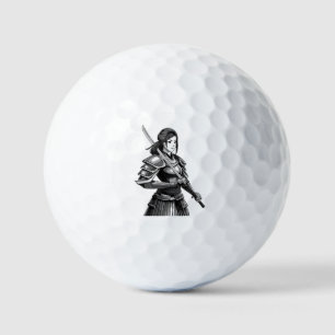 Pelotas De Golf Guerrera samurái japonesa - mujer