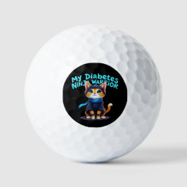 Pelotas De Golf Guerrero de Ninja para mi diabetes se mantiene fir