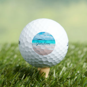 Pelotas De Golf Guión por el nombre del monograma de la foto de la