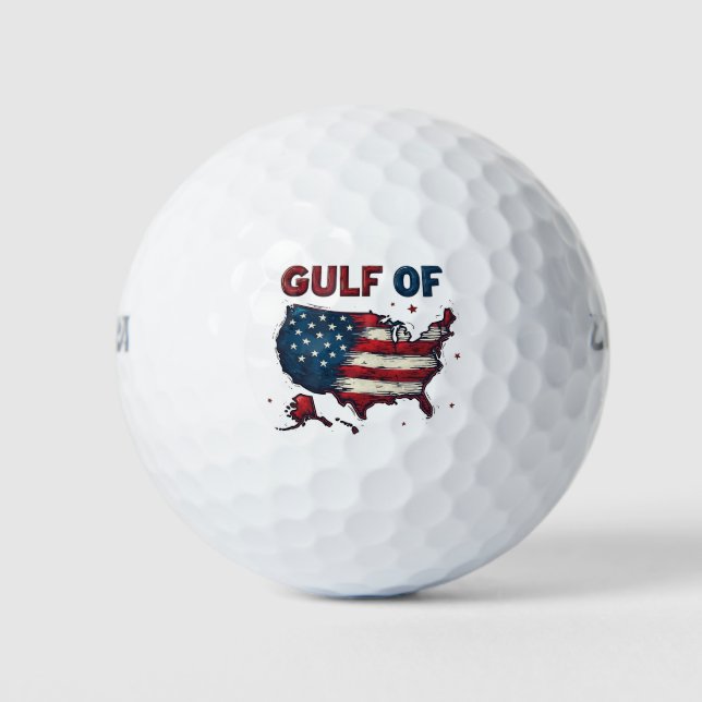 Pelotas De Golf Gulf of America USA Map Trump USA Gulf of Mexico (Anverso)