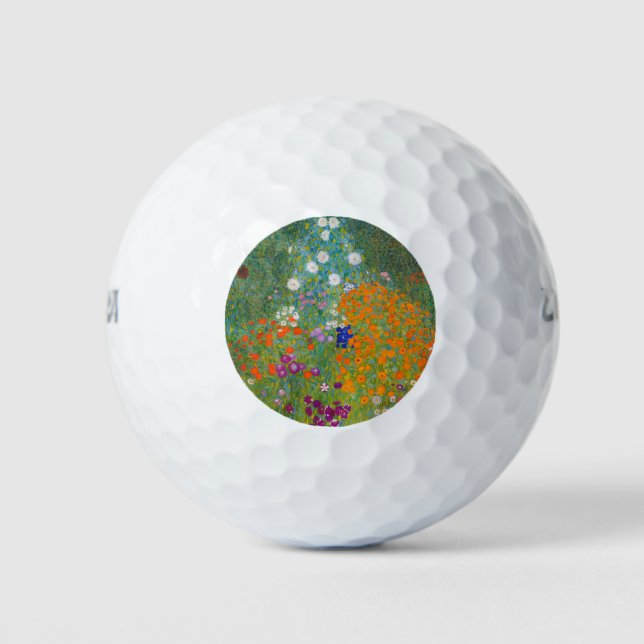 Pelotas De Golf Gustav Klimt - Jardín de flores (Anverso)