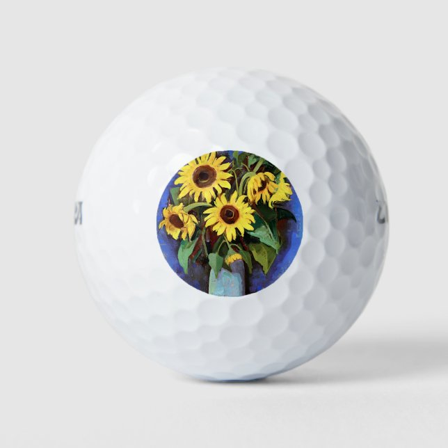 Pelotas De Golf Gustave Loiseau Sunflower Fotos estéticas Sunfl (Anverso)
