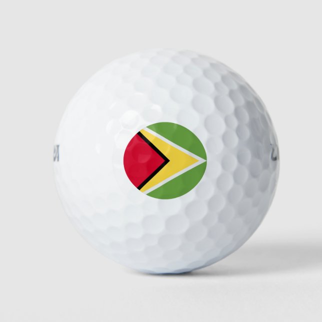 Pelotas De Golf Guyana Flag (Anverso)