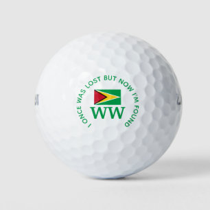Pelotas De Golf GUYANA Monograma personalizado Cristiano Perdido E