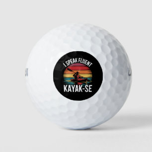 Pelotas De Golf Hablo con fluidez Kayak-Ese Kayaker Kayaking Vinta