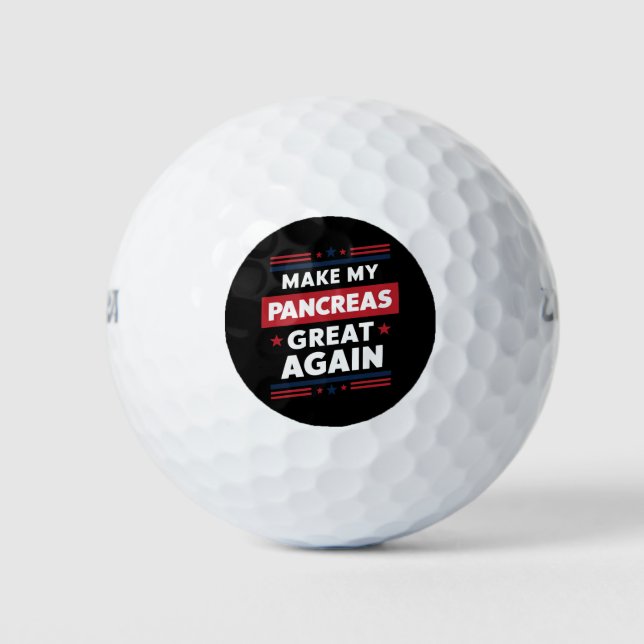 Pelotas De Golf Hacer grande mi páncreas de nuevo la conciencia so (Anverso)