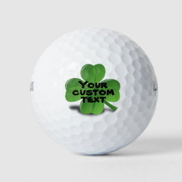 Pelotas De Golf Haga su propia fiesta de St Patricks Day Shamrock 