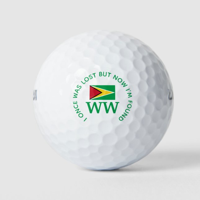 Pelotas De Golf Hallan a Personalizado de GUYANA MONOGRAM cristian (Anverso)