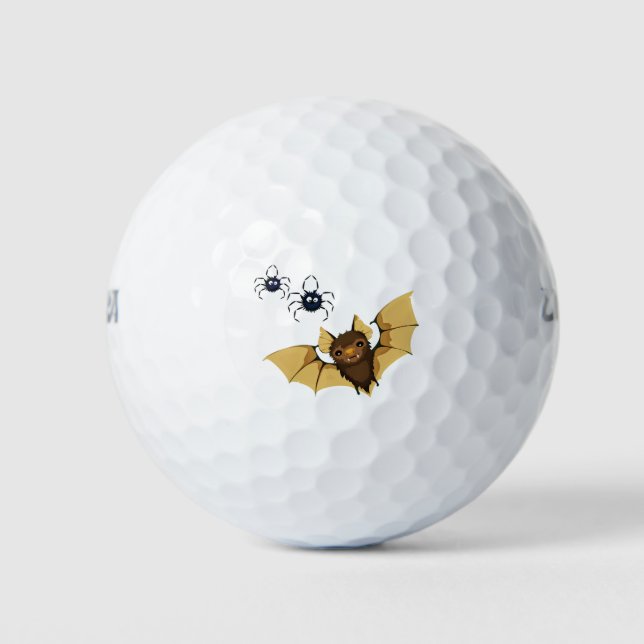 Pelotas De Golf Halloween Bat and Spiders (Anverso)