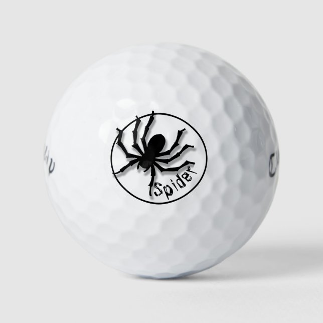 Pelotas De Golf Halloween Big Black Spider Silhouette Creepe (Anverso)