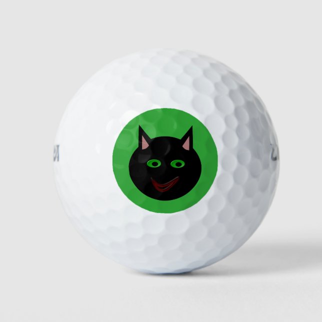 Pelotas De Golf Halloween Black Cat Golf Ball (Anverso)