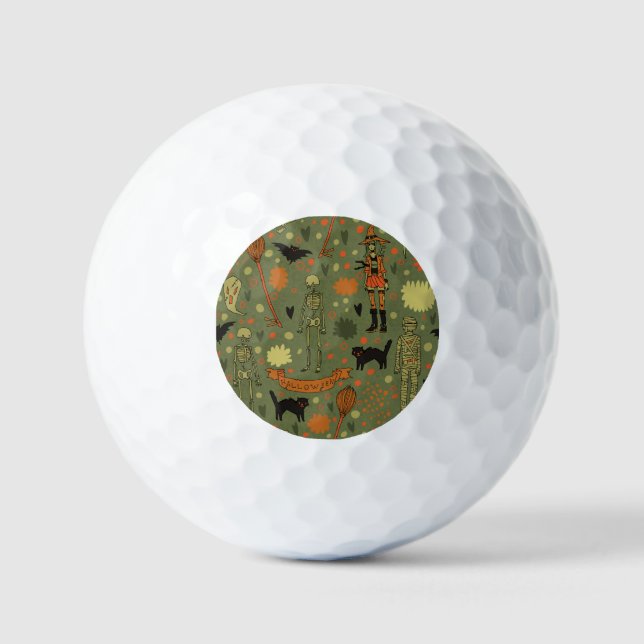 Pelotas De Golf Halloween Haunt: Mezcla de cosechas espeluznantes (Anverso)