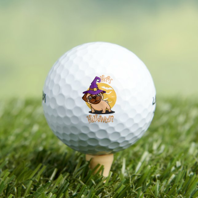 Pelotas De Golf Halloween Puggy Golf Balls (Camiseta in situ)