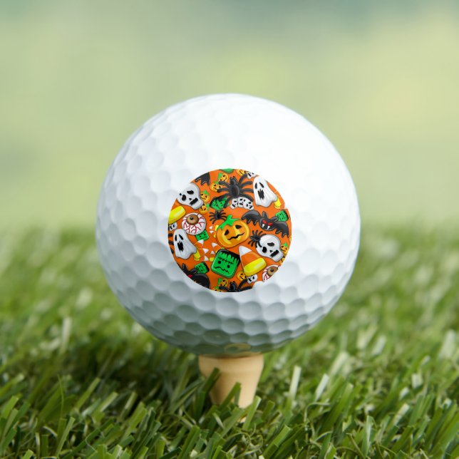 Pelotas De Golf Halloween Spooky Candies Fiesta (Camiseta in situ)