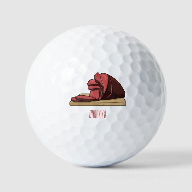 Pelotas De Golf Ham personalizado ilustracion (Anverso)