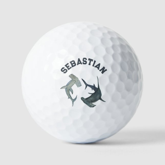 Pelotas De Golf Hammerhead Shark Golf Ball personalizado | Persona (Anverso)