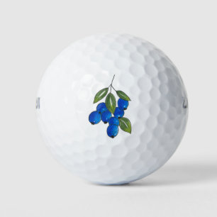 Pelotas De Golf Hand Drawn Blueberries