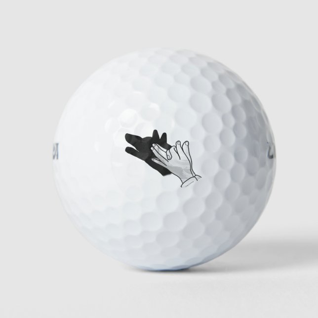 Pelotas De Golf Hand Silhouette Wolf (Anverso)