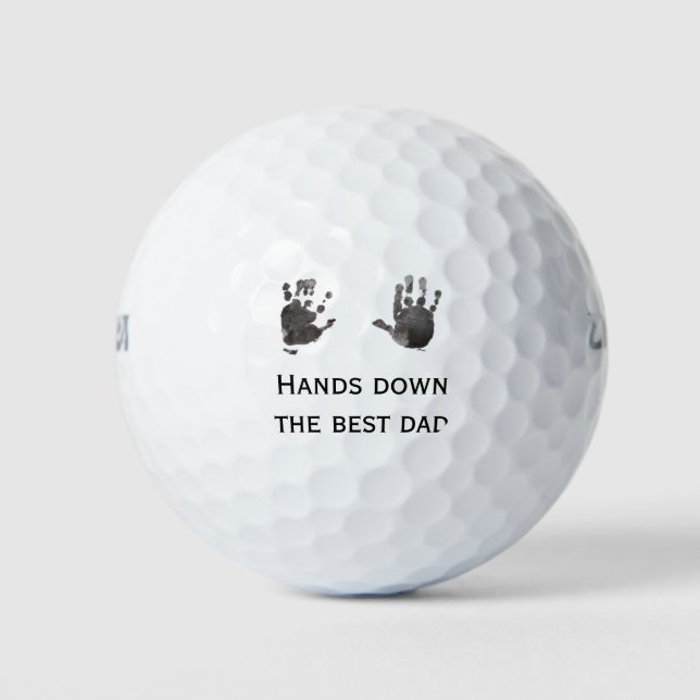 Pelotas De Golf Handprints Best Dad (Anverso)
